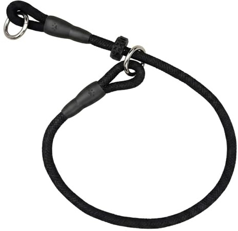 55 cm Slip Collar for Dogs Training, Dog Slip Collar Premium Nylon Rope Adjustable Dog Choker Collar with Leash for Obedience Walking Pet Control