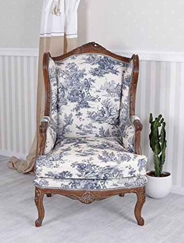 Ohrensessel Vintage Ohrenbackensessel Kaminsessel Sessel Barock cat560g33 Palazzo Exklusiv