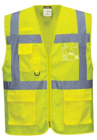 Portwest C376YERXXXL Athens Mesh Air Executive Vest, 3X-Large, Yellow