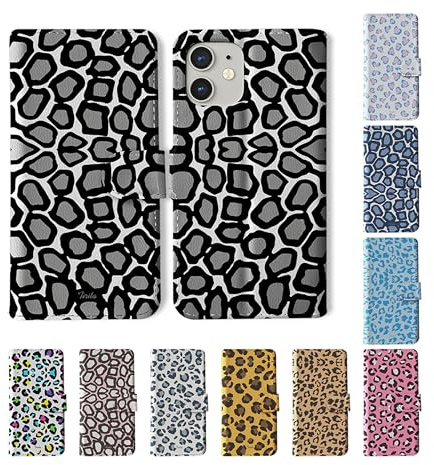 Tirita Wallet Phone Case for iPhone 6 & 6s With Card Holder – Vegan Leather Flip Case/Cover for Women [10. Animal Print Giraffe Grey]