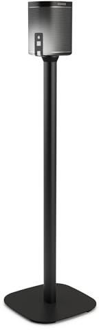 Vogel's SOUND 4301 speaker floor stand for Sonos One and One SL, Integrated extension cable included, Height: 32,3 inch (82 cm), Max. 11 lbs (5 kg), Black, 1 floor stand