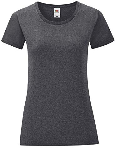 Fruit of the Loom Womens/Ladies Iconic T-Shirt (S) (Dark Heather)