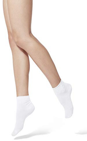 Golden Lady Calzino taglio al vivo. 6 paia Calzini sportivi, Donna, Bianco (Bianco 098A), One Size (Taglia produttore:Unica)