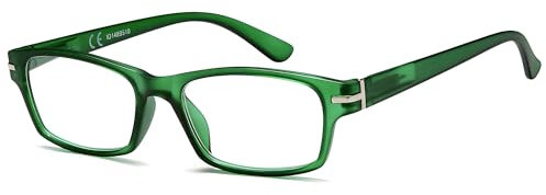 NEW VISION Lesebrille, Lesebrillen Damen, Übergroßer Quadrat Vintage Rahmen, Modischer Stil Lesehilfe für Damen Herren NV0107 (+2.00, Grün)