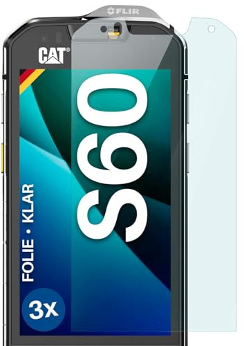 moex für CAT S60 Schutzfolie Displayschutz Folie Ultra-klar HD 0,2 mm kompatibel mit jeder Hülle, Anbringen ohne Blasen, Handyfolie Extra Kratzfest, FlexProtect 3 Stück