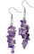 KYEYGWO Amethyst Heilung Kristall Ohrringe für Damen, Stein Baumeln Haken Ohrrings Trommelsteine Ohrhänger Quarz Edelstein Ohrschmuck Stilvoll Scmuck für Frauen