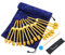 DRELD 8PCS Chakra Stimmgabeln Set, 7 Chakren + 1 Seelenzweck Gewichtete Stimmgabeln mit Hammer Tasche Tuch (126.22 Hz, 136.1 Hz, 141.27 Hz, 172.06 Hz, 194.18 Hz, 210.42 Hz, 221.23Hz, 272.2Hz) Gold