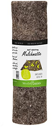 WOOLINY GARDEN Bio Mulchgewebe und Winterschutzmatte, Wasserdurchlässiges Unkrautvlies, Ökologisches Gartenvlies aus Schafwolle, Wasserspeicherndes Abdeckvlies für Jeden Garten, 180 x 50 cm