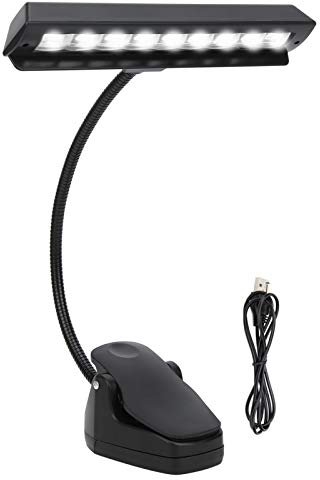Walfront LED Notenständer Licht Clip On Orchestra Piano Lights Wiederaufladbare USB-Schreibtischlampen für Piano Orchestra Craft