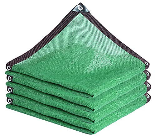 Filet d'ombrage Vert, Voile d'Ombrage Toile d Ombrage Rectangulaire Toile d'ombrage 75% Filet Solaire résistant aux d'ombrage Pare-Soleil,pour terrasse Serre Cours (3mx3m/9.8ftx9.8ft)
