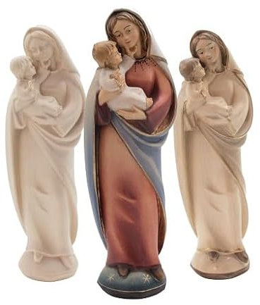 4betterdays.com NATURlich leben! Madonna der Liebe mit Kind | Massivholz Figur | Natur | Höhe 26 cm | Made in Südtirol