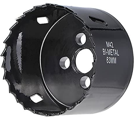 SagaSave 2.48 inch 63mm Hole Saw Blade, Corn Hole Drilling Cutter for Stainless Steel Cornhole Carbon Steel & BI-Metal Heavy Duty Steel