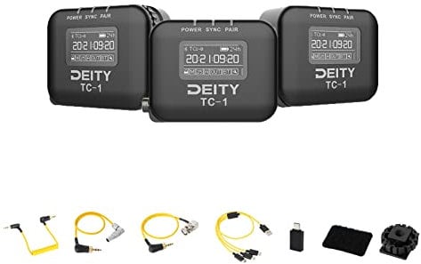 Deity TC-1 KIT Drahtloser Timecode-Generator 2.4G Radio Bluetooth 5.0-Unterstützung APP-Steuerung Timecode-Box mit DSLR-Cold-Shoe-Halterung für Videoaufnahmen Filmaufnahmen (3 PCS KIT)
