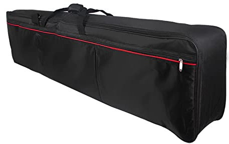 VSOLS 88-Tasten-Tastatur, E-Piano, gepolsterte Tasche, Gigbag, Reißverschluss, mit oberem Griff (Color : Black)