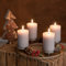 Adventskranz Holz Rund 30cm 4er Kerzenständer Advent Kerzenhalter 7cm Weihnachtskranz Tisch Adventsschale Weihnachtsdeko Holz Modern Tischkranz Weihnachten Holzkranz Advent Deko Kerzenteller