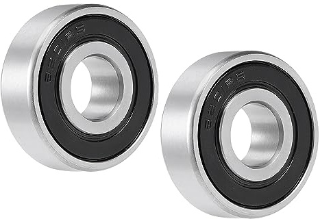 A ABSOPRO 6201-2RS Kugellager 2 Stück Doppelt Abgedichtet Chrom 12x32x10mm | Für Industrieanlagen, Mikromotoren, Bürogeräte, Einreihig, Vorgeschmiert, P0 (ABEC-1), Z2, Cr 6,82 KN, Cor 3,05 KN