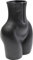 Kare Design Vase Donna, Schwarz, Keramik Steingut glasiert, Unikat, handbemalt, Accessoire, Blumenvase, Dekovase, Vasenbehälter, 40cm