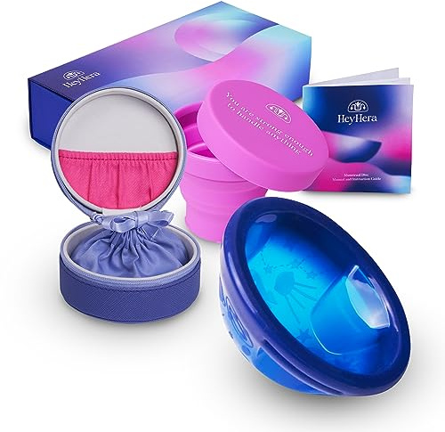 HeyHera Silicone Period Disc, Comfortable & Easy to Clean, Reusable Menstrual Disc (Regular)