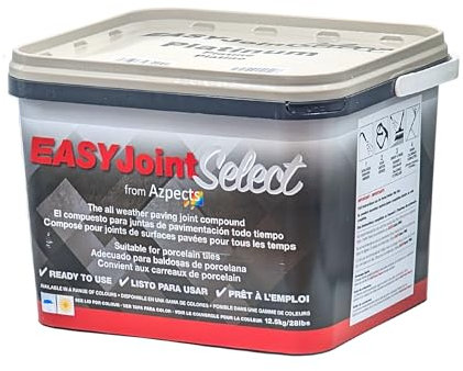 EASYJoint Select Patio Sand Ready Mixed Paving Jointing Compound For Outdoor Ceramic, Porcelain Tiles And More. 12.5kg All Weather, Strong And Durable Sweep In Joint Compound - Platinum