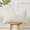 Sunkifover Strukturierter Boucle-Kissenbezug, dekorativer Lendenkissenbezug, neutraler Kissenbezug, rechteckig, für Sofa, Couch, Bett, Schlafzimmer, Wohnzimmer, Heimdekoration, Weiß, 30,5 x 50,8 cm.