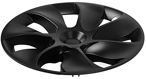 Passend für Model Y 2020–2023 Radabdeckung Radkappe 4 Stück 19 Zoll Gemini Radnabenkappen Ersatz Radkappen Schutz Felgenabdeckung Mattschwarz Modell Y Radabdeckung Kit