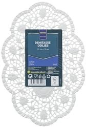 METRO Professional 250 Mokkadeckchen oval 22 cm x 15 cm Weiss