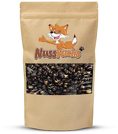 Sojabohnen 1kg - schwarze Sojabohnen geröstet & gesalzen vegan glutenfrei ohne Zusätze schwarze Edamame Bohnen ohne Fett geröstet knuspriger Snack für zwischendurch (1kg im Beutel)