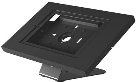 Conecto Soporte de mostrador para Tableta, con Carcasa de Acero para Tab A 10.1 (2019)/ Tab A7/ S6 Lite 10.4/10.5/11 y iPad 5/6/7/8/9/ iPad Air 9.7/ 10.5/10.9 /iPad Air 9,7/10,5/11, Negro