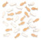 Logbuch-Verlag 30 kleine Fische mini 2,5 cm Kommunion Natur weiß aus Holz Streudeko Tischdeko Taufe Konfirmation