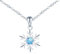 feilok Halskette Damen Kette mit Schneeflocke mit blau Zirkonia Anhänger aus 925 Sterling silber Halskette für Frauen Valentinstag Muttertags