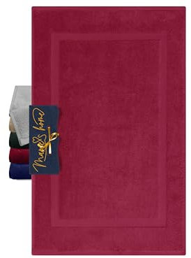 Marie´s Home Duschvorleger klassisch für Dusche, Wanne und WC 1612.2351, 50 x 80 cm, Bordeaux