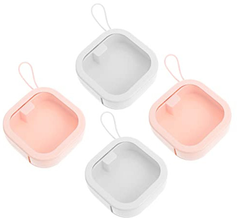 IMIKEYA Haargummi Aufbewahrungsbox Abs Tpe Mit Trageband Tragbarer Schmuck Organizer Sichtbar Für Kinder Haarspangen Und Ohrringe