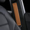 POKSRI 1Stk gurtpolster Auto echtem Rindsleder,Sicherheitsgurt Abdeckung,Auto-Sicherheitsgurt-Bezug,Schulter Polster für Fahrer-Zubehör,Rucksack,Schultertasche(Orange-braun)