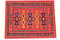 Qiantull Mini tapis de souris - Motif oriental créatif en tissu textile avec pompons en coton - Tapis de souris Accessoires d'ordinateur sous-verre 28 x 18 cm A08#Rouge