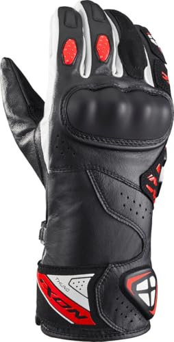 IXON Thund Motorrad Handschuhe, schwarz/rot/weiß, XL