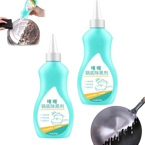 Pots and Pans Magic Cleaner 150ml Pot Bottom Cleaner Black Pot Bottom Cleaner Stainless Steel Cookware Bottom Cleaner