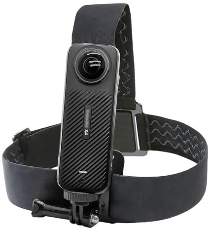Head Strap Mount for Insta 360 X5 X4 X3 X2 X ACE Pro ONE RS R GO 2 3, Hat Headband Mount Compatible with GoPro Hero 13 12 11 10 9 8 7, Fusion Max, DJI Osmo Action 2 3 4 5 Pro Cameras