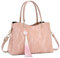 FORRICA Handtasche Damen Henkeltaschen mit Quastenanhänger PU Leder Umhängetasche Frauen Elegant Schultertasche für Reisen Bankett Shopper Rosa