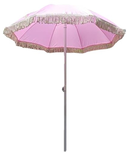ISCBAFYX Foldable Garden Parasol, 1.8m Outdoor Sunshade Umbrella, Beach Patio Garden Parasol, Outdoor Tassel Umbrella, Beach Parasol Patio, UV Protection, No Base