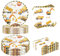 AIZHAZHA 40pcs Anniversaire d'Excavatrice Vaisselle d'anniversaire, Assiette de Décoration de fête pour Enfants, Décoration de Fête d'anniversaire pour Enfants, Décorations de fête de Construction