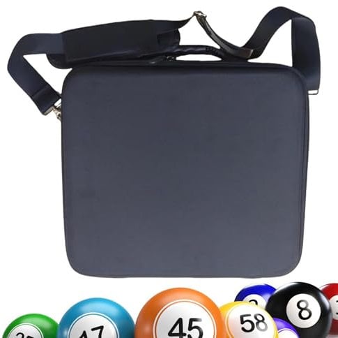 Travel Pool Ball Bag, Portable Billiard Case, Large Capacity Pool Ball Bag, Ball Carry Case, Billiard Ball Travel Bag, Pool Game Night Bag, Padded Billiard Case, Pool Ball Storage Bag for Game Nights