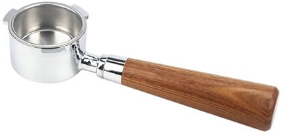 DEYIN 51mm Coffee Bottomless Portafilter With Filter Basket & Wooden Handle Replacement For EC680 EC685 Coffee Machine Tool