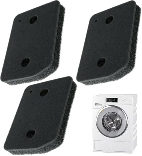 Wjelet Juego de 3 filtros para secadora, alfombrilla de filtro para secadora Miele 9164761, 207 x 157 x 30 mm, piezas de repuesto de alta calidad para secador de condensación y secador de bomba de