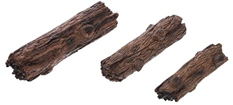 TOBBOMEY 3pcs Wooden Ornaments Simulation Stump Ornament for Fairy Garden Crafts Miniature Landscape Stumps Decor for Table Scene Decor