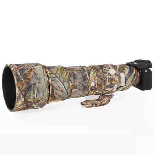 CHASING BIRDS Lentille camouflage imperméable pour Sony FE 200-600 mm F5.6-6.3 G OSS Housse de protection imperméable Version IV (New Reed Camouflage)