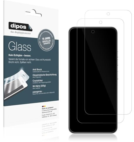 dipos I 2x Displayschutz 9H klar kompatibel mit Tecno Spark 30 Pro Schutzfolie Anti-Shock Folie