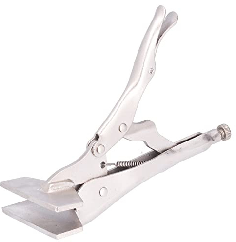Culnflun Flat Locking Pliers, 8 Inches Steel Grip Adjustable Head Vise, Clamp Welding Parts Connection Labor-saving Lever Flat Locking Pliers (With Bubble Wrap)