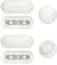 Lotsdonxia Toilet Seat Bumper Set – Noise Dampening Plastic Buffer Pads Universal Toilet Seat Bumpers with Cushioning Gaskets for WC Seat (White)