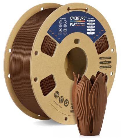 OVERTURE PLA Plus (PLA+) 3D Printer Filament 1.75mm, 1kg Bronze | Stronger & More Durable, 4X Tougher Than Basic PLA, High Quality for Prints, Fits Most FDM Printers (Bronze)