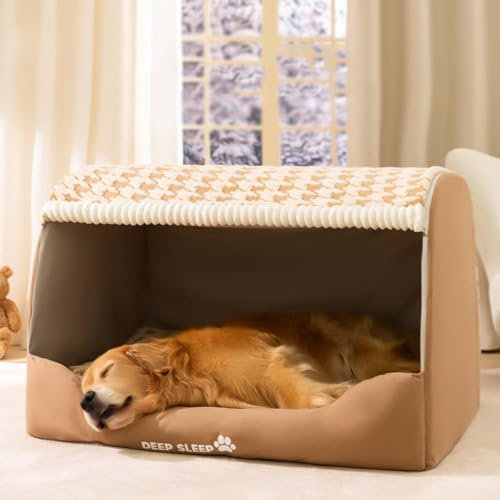 Labrador Beruhigende Höhle, Anti-Angst, orthopädisches Kissen, Größe XXL, extra großes Hundebett, Haustierhaus mit Dach für kleine, mittelgroße und große Hunde, waschbares Jumbo-Hundesofa-Zelt